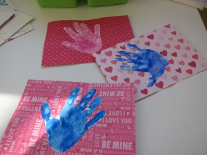 Handprint Valentines